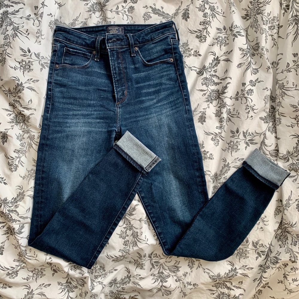 A&F High Rise Super Skinny Jeans